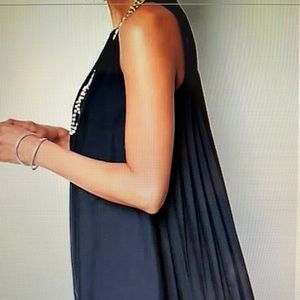 J Jill Pleaded Back Sleeveless Dress